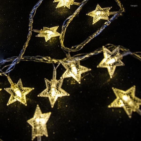 Strings 1.5/3/6/10/21m Luzes de corda de estrela LED Christmas Grus