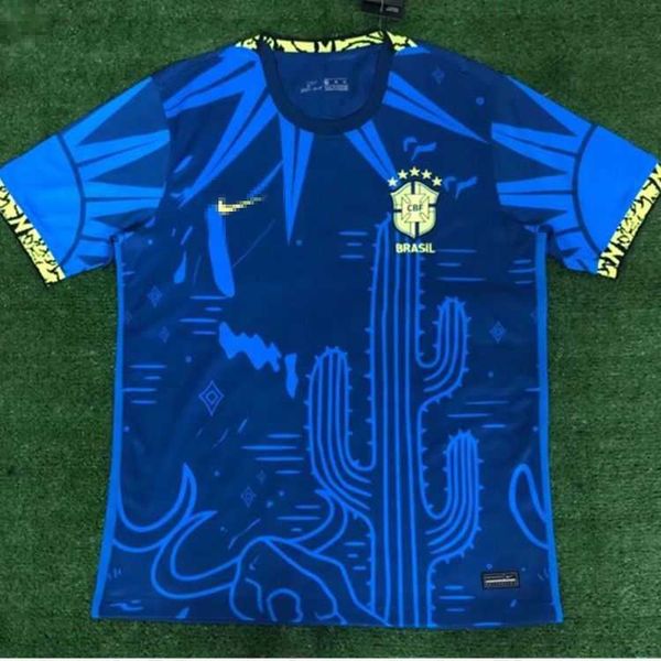 Jerseys de futebol Caso de casa Versão tailandesa de camisa de treinamento de manga curta especial da equipe nacional Brasil Brasil Nelma