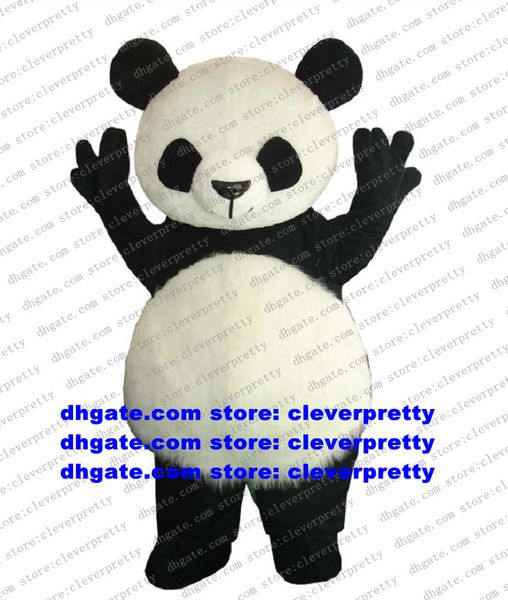 Yeni versiyon Çin devi panda ayı maskot kostümü yetişkin çizgi film kıyafeti kıyafeti eğitim sergisi sergisi sergisi cx4018