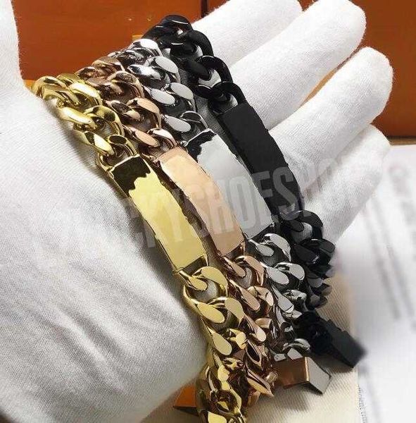 Charm Armbänder Designer Hohe Qualität Edelstahl Liebe Armband Männer Frauen Zweireihige Gold Armbänder Kette Mode Persönlichkeit Hip-Hop