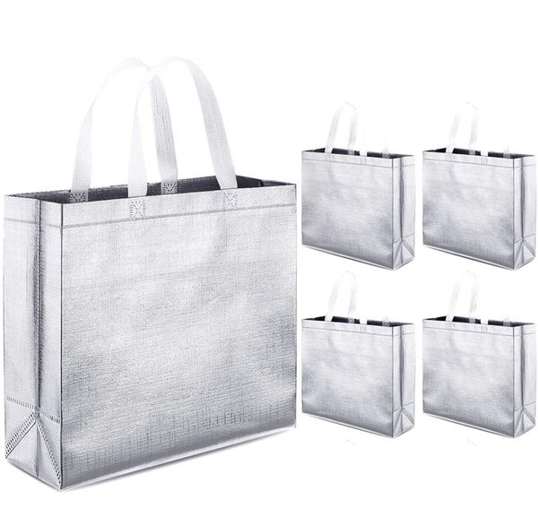Laser-Vliesstoff, glänzende, aluminisierte Einkaufstaschen, maßgeschneiderte, glänzende, wiederverwendbare Einkaufstaschen