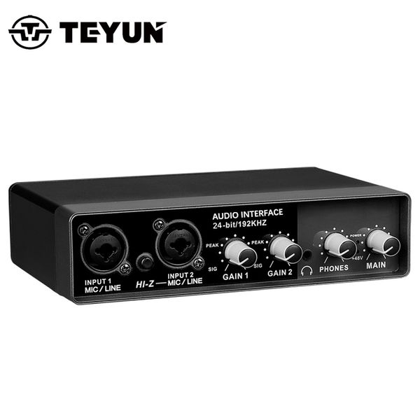 Другие аксессуары AV Teyun Q-24 Q-22 Q-12 Профессиональная звуковая карта Audio Mixer Monitoring Электро-гитара в прямом эфире для студийного пения 221025