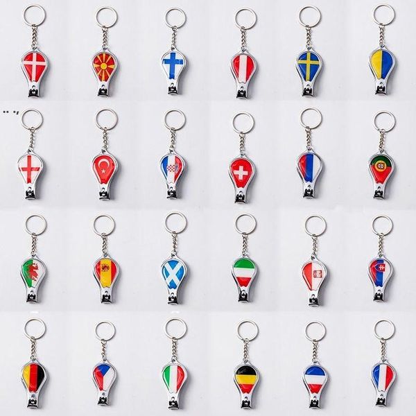 Qatar World Cup Openers Fußballfans Kleines Geschenk Flaggenmuster Nagelknipser Flaschenöffner Schlüsselanhänger BBB16635