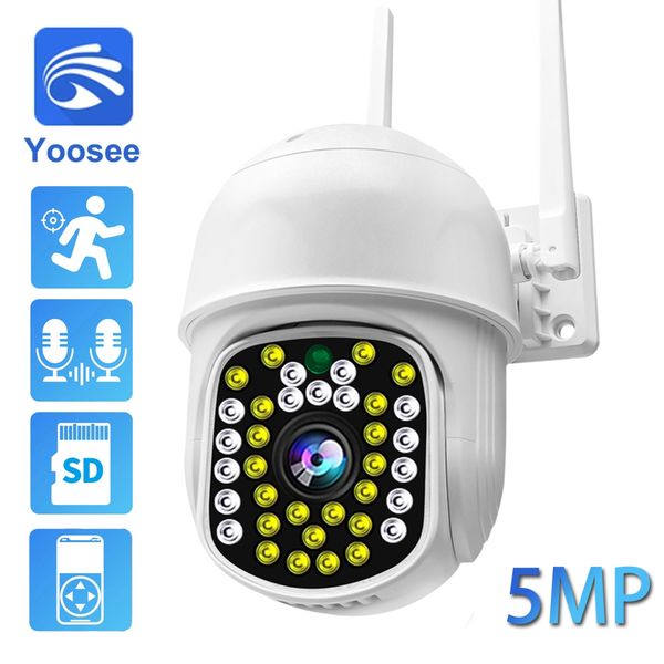 Telecamere Dome Yoosee 1080P 2MP 5MP WiFi PTZ Telecamera Esterna Impermeabile Wireless CCTV Telecamera di Sicurezza Humanoid Tracciamento Automatico Visione Notturna 221025