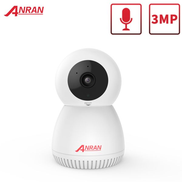 Câmeras de câmeras anran 1296p Mini Wi -Fi IP Câmera de vigilância Proteção de segurança PTZ Monitor de bebê sem fio Monitor automático HD HD Audio 221025