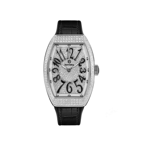 Montre Femme Étoiles Diamant Mode Belle Acier Inoxydable Coque Métal Caoutchouc Cuir Convient pour Cadeau D'anniversaire De Mariage