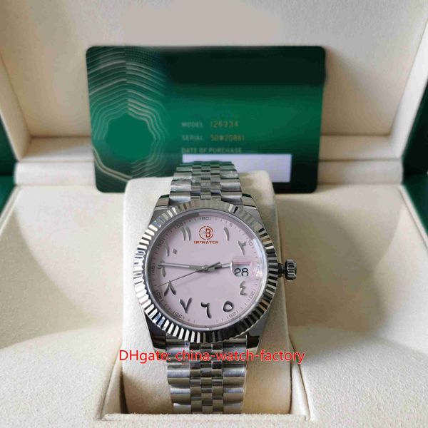 Diw f￡brica masculina super qualidade 41mm Dial rosa ￡rabe Presidente assiste a pulseira do jubileu Sapphire cal.3235 Movimento Mec￢nico Autom￡tico Men's Wristwatches