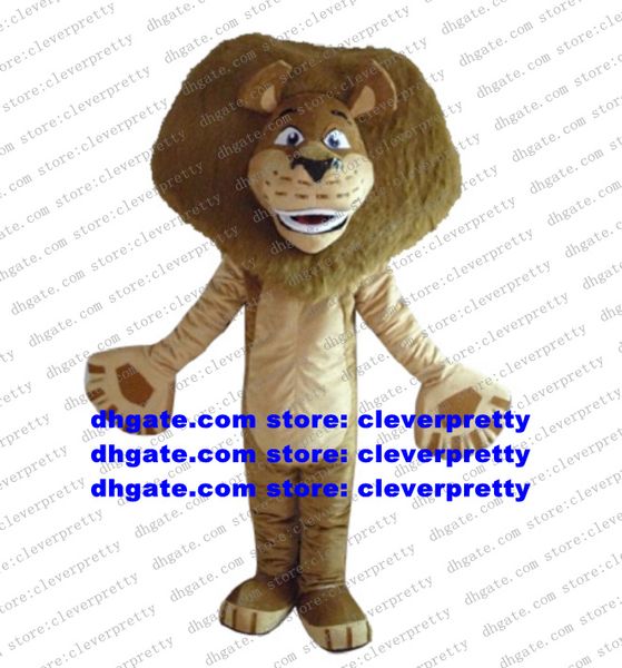Madagascar Lion Alex Mascot fantasia adulto desenho animado traje de caráter de aniversário Parabéns atividades em larga escala CX4030