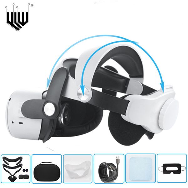Oculus Quest 2 VR M2 F2 için 3D Gözlük Kafa Kayışı Oculus Quest 2 için Ayarlanabilir Kulaklık 2 Aksesuarlar Montaj Yüz Pilding VR Stand Kask 221025