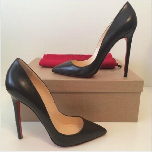 Frauen Kleiderschuhe Designer Schuh rote Sohlen Paris 8 cm 10 cm 12 cm Absätze Schwarz goldene Gold Hochzeitsboden hochhackige Luxurys