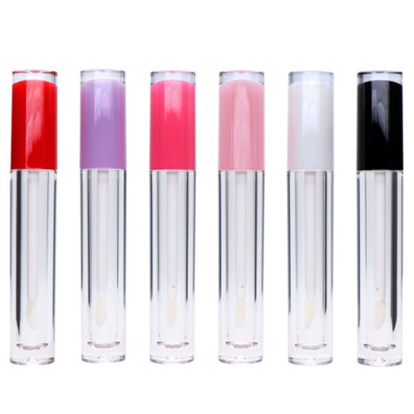 Tinta unita 5ml trasparente Imballaggio Bottiglie tubo lucidalabbra può essere ricaricato con rossetto di plastica bottiglia di rossetto Contenitore per cosmetici fai da te LK332