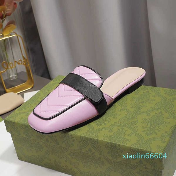 Sıradan ayakkabılar düz ayakkabılar İtalyan tasarımcı lüks moda katırlar deri boyutu 35-42 mod