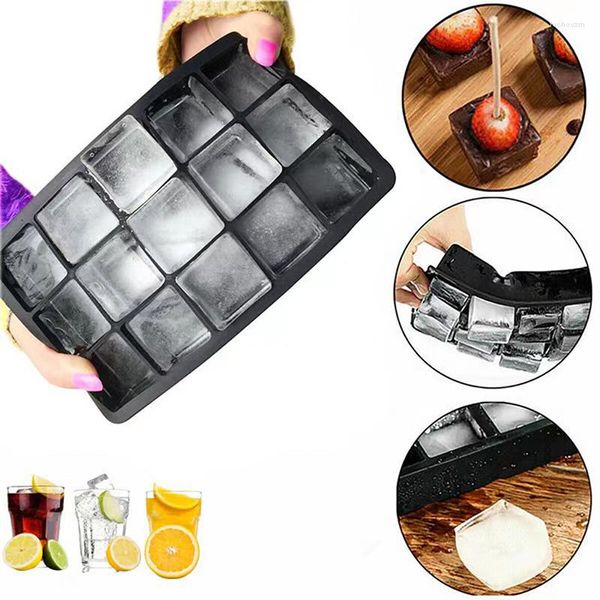 Moldes de cozimento BPA grátis 6/15 grades grandes bandeja de gelo molde grande alimento alimento cubo de silicone quadrado fabricante de bricolage