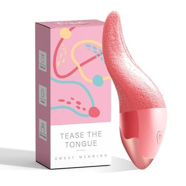 Giocattoli sessuali Massaggiatori Dispositivo di masturbazione femminile Simulazione Vibratore elettrico per lingua Giocattolo del sesso Prodotti del sesso Climax Giocattoli per marito e moglie