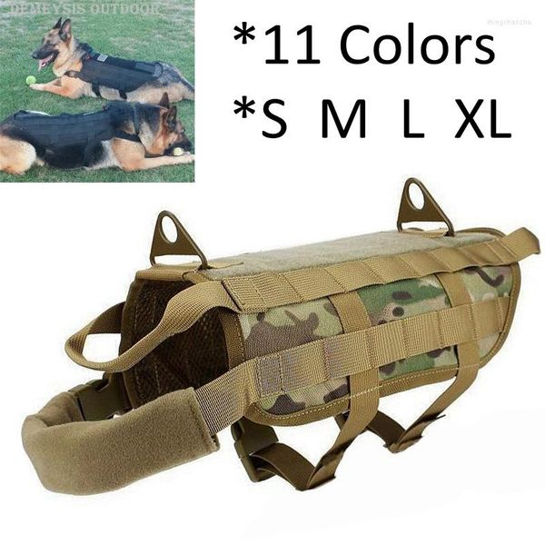 Giacche da caccia Gilet militare tattico per cani Imbracatura da addestramento in nylon resistente K9 MOLLE Army Combat S M L XL