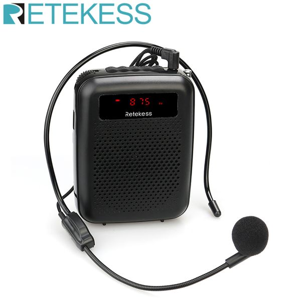 Outras eletrônicas retomadas PR16R Megafone amplificador de voz portátil Microphone Speaker 12W FM Recording MP3 Player Radio Tour Guide Ensino 221025