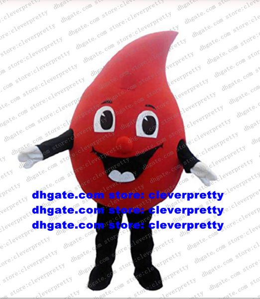 Droga vermelha de mascote de sangue traje adulto desenho animado traje de caráter de ensino de primeira infância Dinner de despedida CX037
