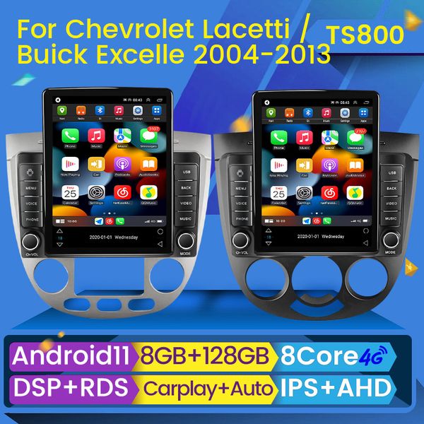 2 Din Android 11 Auto-DVD-Radio-Player GPS-Navigation Stereo Multimedia für Chev Lacetti J200 BUICK Excelle Hrv Tesla Style BT