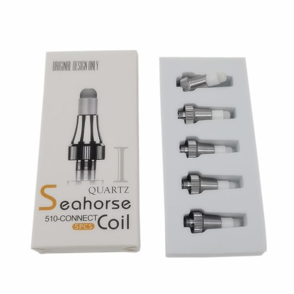 Lokah Seahorse Quarz-Ersatzspulen, 5 Stück/Packung für PREHEAT VV 2 IN 1 DIP DAB Wax VAPORIZER Heizgerät