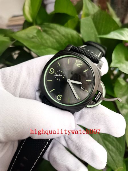 V7 Topselling Ausgezeichnete Herren Uhren -Armbanduhren 44mm schwarzes Zifferblatt 01118 Nylon -Gurtbänder Automatische Herren Uhr Top -Quality -Männer Date Uhren