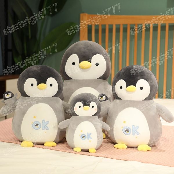 23/35/45cm doldurulmuş hayvan penguen anne ve bebek peluş oyuncak yastık çocuk doğum günü hediyesi için yumuşak bebekler