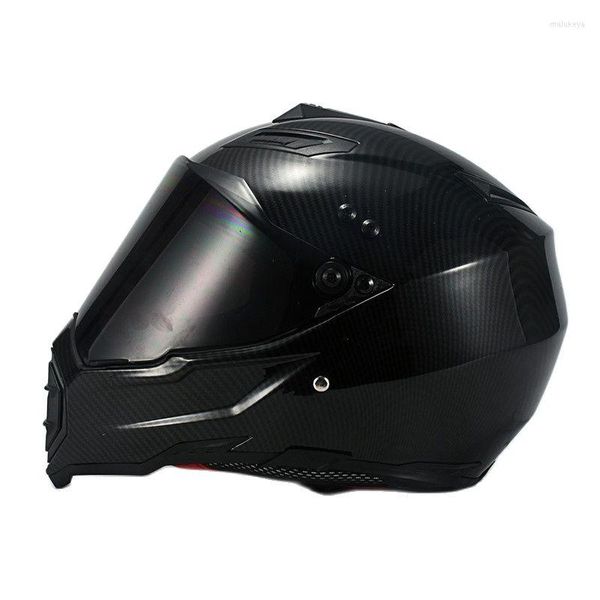 Мотоциклетные шлемы 2022 продают взрослый мотокросс шлем ATV Dirt Bike Racing Style 716; Mablack углеродное волокно -материал ABS