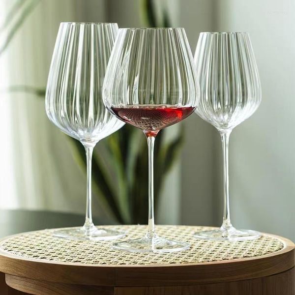 Bicchieri da vino Luce e ombra Arte Coppa di cristallo Serie di prismi ottici Party Drink Bicchiere da vino Matrimonio Champagne Sherry Bordeaux Commercio all'ingrosso