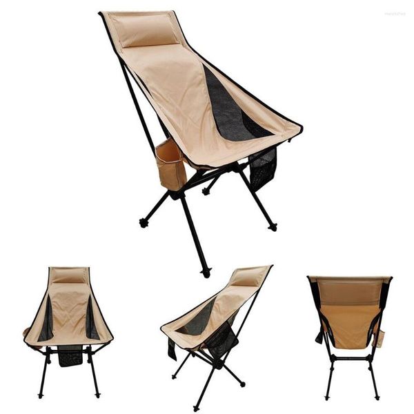 Лагерная мебель Портативные стулья для кемпинга Ультрасолостное складное путешествие для рыбалки для похода складываемое на открытом воздухе пляжное для пляжного председателя