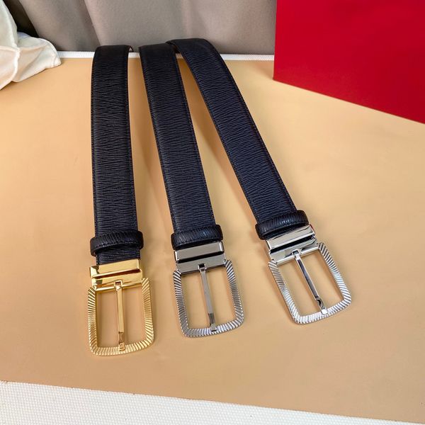 Cinturão de couro preto masculino com cintura de fivela de bronze pino Itália Boas cintos clássicos Jeans casuais ajustáveis