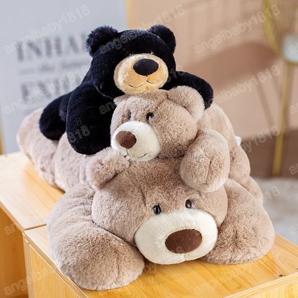 30/50/70 cm Kawaii Liegender Teddybär Plüschtier Kissen Schöne Braunbär Stofftier Kissen Kind Beschwichtigen Puppen für Freundin Kinder Geschenk