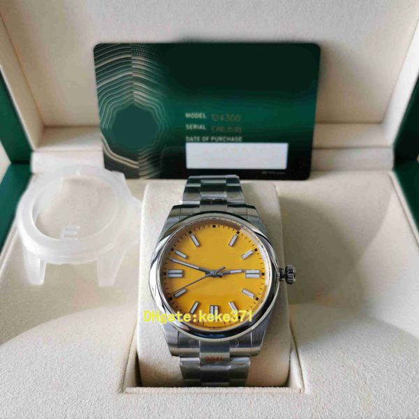 EWF de qualidade Perfeita relógios masculinos M124300-0004 124300 41mm Sapphire Dial Amarelo Stainless 904L 3230 MOVEM HOMEM