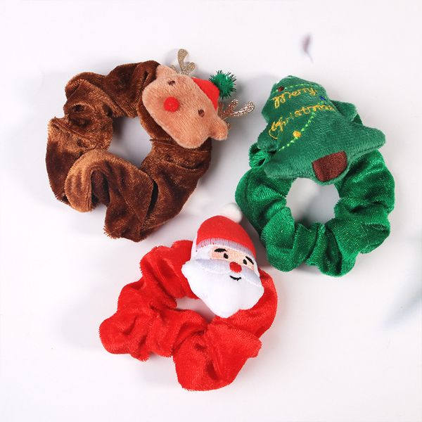 Baby Haarbänder Weihnachten Kopfschmuck Einfache Schöne Cartoon Flanell Dickdarm Haar Kreis Weihnachtsmann Elch Baum Ornamente Krawatte Kopf Seil Kinder Zubehör