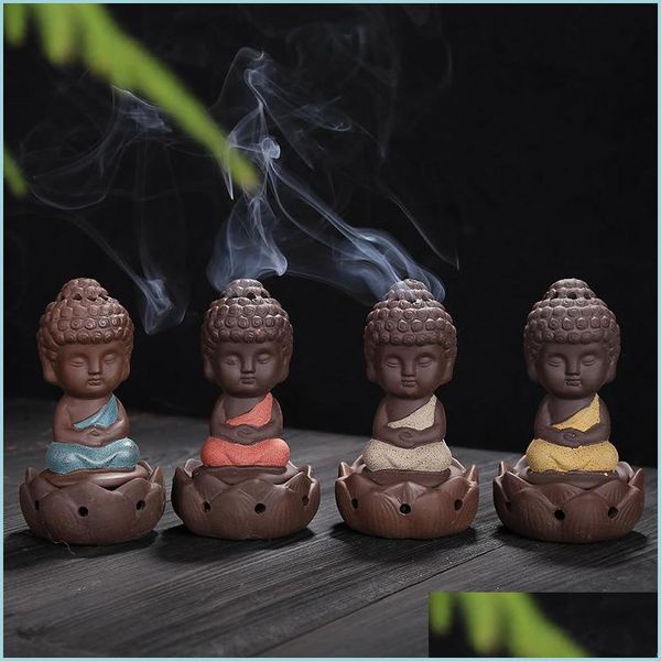 L￢mpadas de fragr￢ncia Little Monk To Turible Decorative Gifts