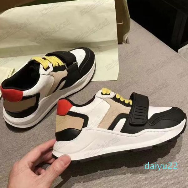 2022 Sneakers Schuhe Runner Trainer Casual Schuh Italien Designer Vintage Logo Druckband Leder Luxurys Schnüre-up-Vorderanbindungs-Knöchel Beige Ronnie Check Low-Top