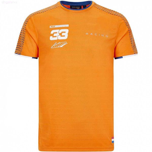 Camisetas masculinas de cor vermelha tourada f1 camiseta laranja com camiseta curta de manga curta