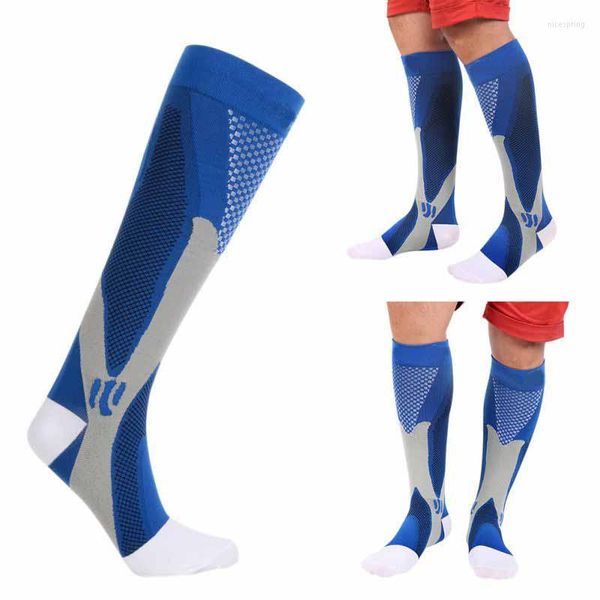 Sports Socks Compressão Unissex Men Women Lege Support Stretch Magic Running Football meias