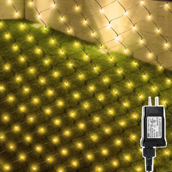 Strings Beiaidi 3x2m Waterproof Christmas Net String Light Outdoor Wedding Party Mesh Ghirland DC24V Tenda per finestre DC24V