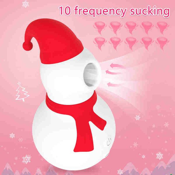 Weihnachten Schneemann Saugen Vibratoren für Frauen Klitoris Sauger Nippel Stimulator Geheimnisvolles Geschenk für Freund Sex Spielzeug