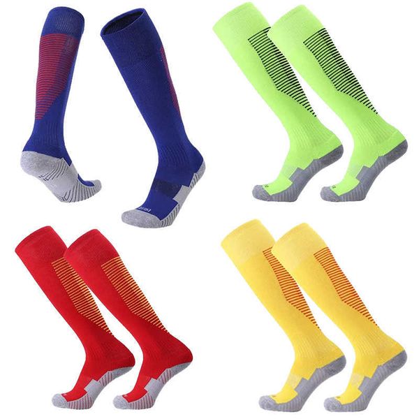 Sports Socks Crianças Homens Mulheres futebol espessando toalhas no fundo das meias de rugby Ciclismo de volybal Long L221026