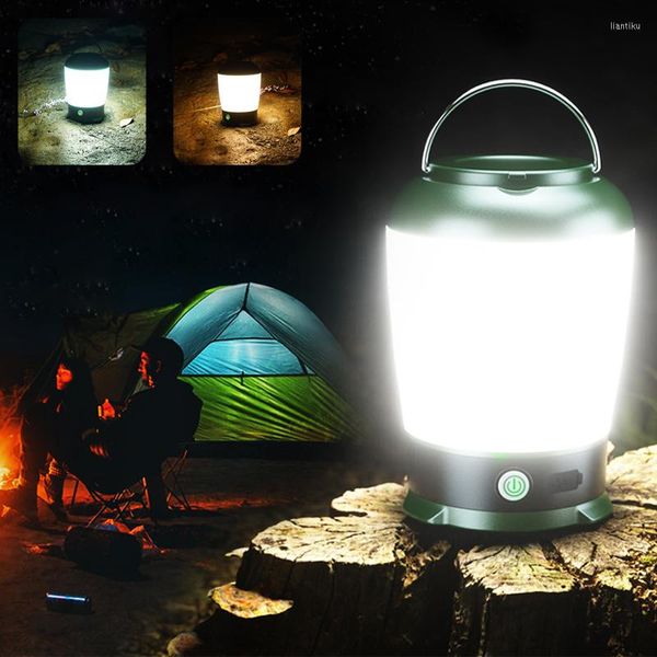 Lanterne portatili Lampade da campeggio a LED USB Ricaricabile Impermeabile Tenda ultra luminosa Escursionismo Luci di lavoro di riparazione di emergenza