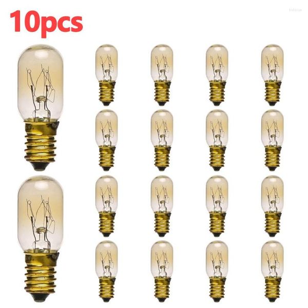 Decoração de festa 10pcs 15W E14 LUZ BULBO BULBO MICROWAVE SAL CRISTAL CRISTAL TAP PIGMY Lâmpada