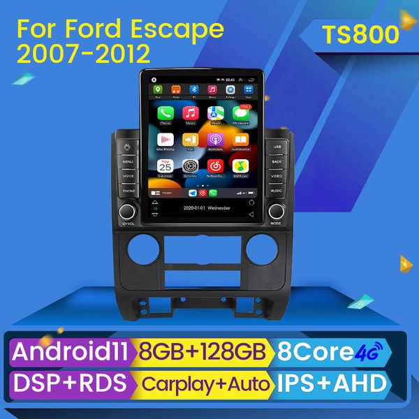 Car Dvd Video Multimedia Stereo Android 11 Smart Autoradio Audio per Ford Escape 2007 - 2012 Gps Auto Speler Carplay Ips 2din Bt