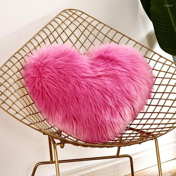 Cuscino a forma di cuore rosa lancio di divano sedile di peluche bambola peluche decorazioni per la casa stro per gli amanti del matrimonio