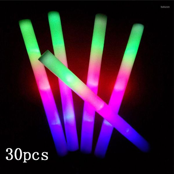 Decoração de festa 30/50 PC PC LED STASS STASS SOFT BATONS GRANÇA DO GRANÇA CHEIRA PLANEIRA CONCERTO DE CONCERTOS FLUORESCENTE NOS CONSTRUÍDOS ESCUROS