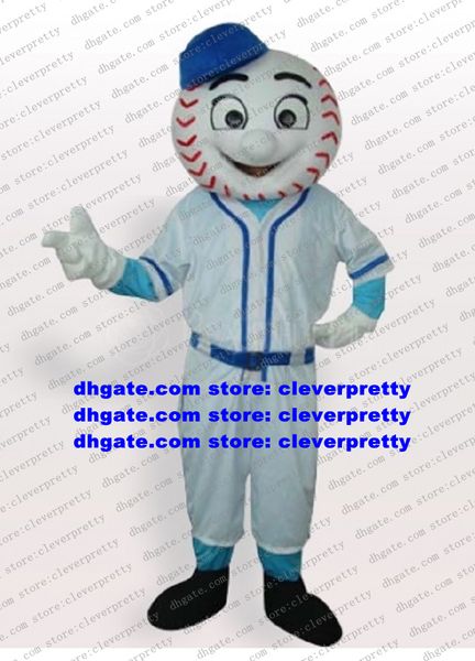 Costume della mascotte dell'uomo di baseball bianco Mascotte Personaggio dei cartoni animati adulto Vestito dell'attrezzatura Articoli promozionali Mostra commerciale n.526