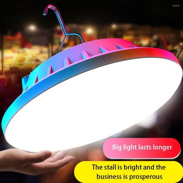 Lanterne portatili Lampada a lampadina a LED ricaricabile USB Telecomando Lanterna a carica solare Luce di emergenza per mercato notturno Casa da campeggio all'aperto