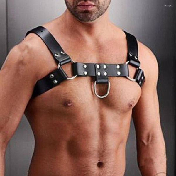 Gürtel 2022 Sexy Homosexuell Dessous Körper Brust Harness Elastische Bondage Muskel Leder Punk Kostüm Schulter Z6E3