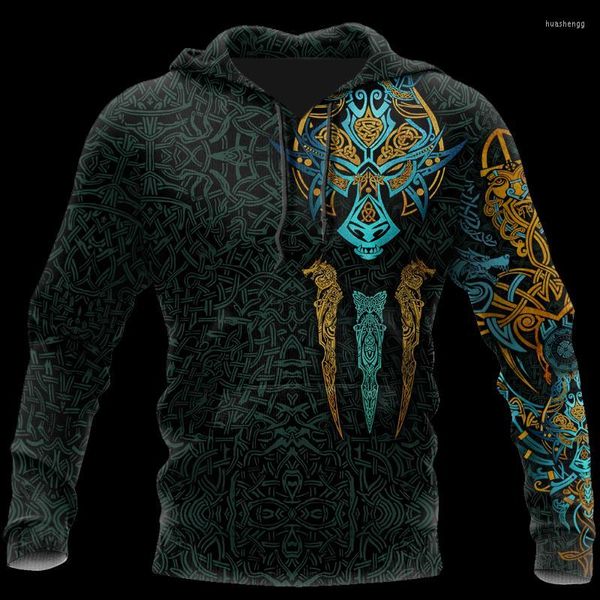 Erkek Hoodies Erkek Sweatshirts İlkbahar ve Sonbahar Sokak Savaşçısı Dövme Moda Sporları Kişiselleştirilmiş Özel 3D Baskı