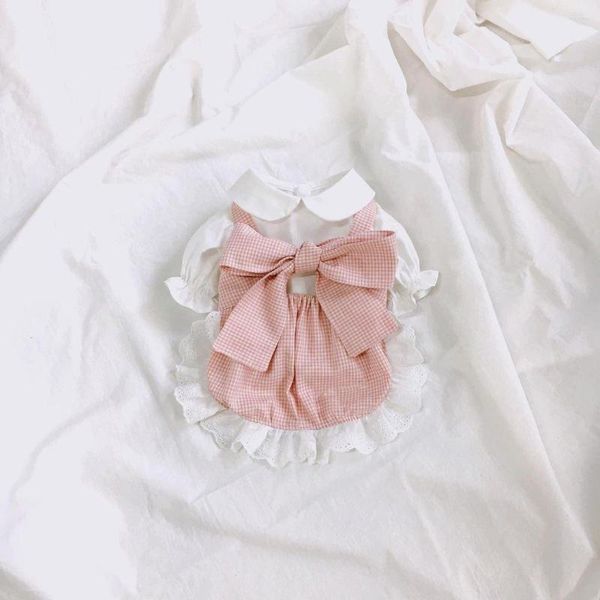 Dog Apparel Fashion Ins Дизайнерская принцесса розовая сетка для бабочки юбка для шружевой шружевой