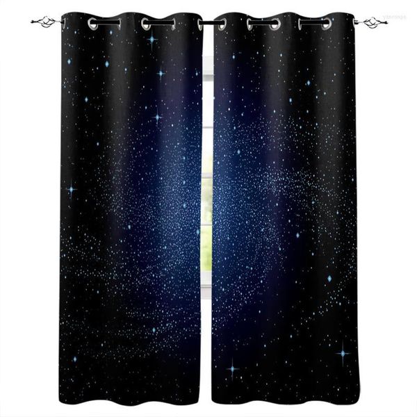 Tende per tende Via Lattea Vortice Macchie Dense Trattamenti per finestre Tende Valance Tende Camera da letto Decorazioni per la camera dei bambini